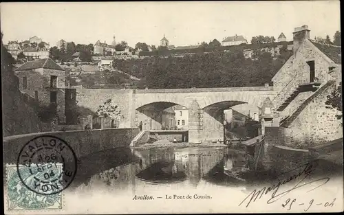 Ak Avallon Yonne, Pont de Cousin