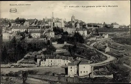 Ak Avallon Yonne, Vue Générale