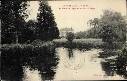 Ak Berthenonville Eure, Bords de l´Epte au Moulin du Fayet