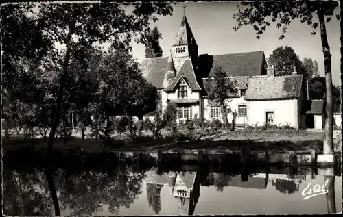 Ak Le Bourg l´Abbe Eure,Église de Muzy et l´Avre