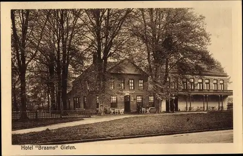 Ak Gieten Drenthe Niederlande, Hotel Braams