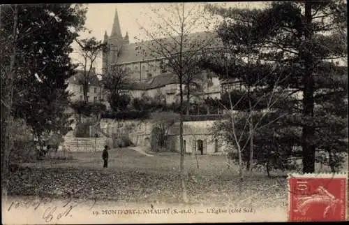 Ak Montfort L'Amaury Yvelines, L´Église