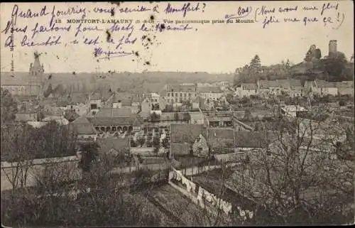 Ak Montfort l´Amaury Yvelines, Vue Panoramique prise du Moulin