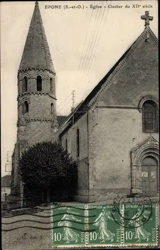 Ak Epone Yvelines, l´Église