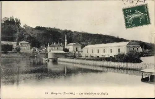 Ak Bougival Yvelines, Les Machines de Marly