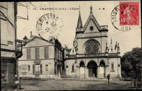 Ak Chatou Yvelines, L'Église