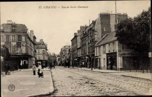 Ak Chatou Yvelines, Rue de Saint Germain