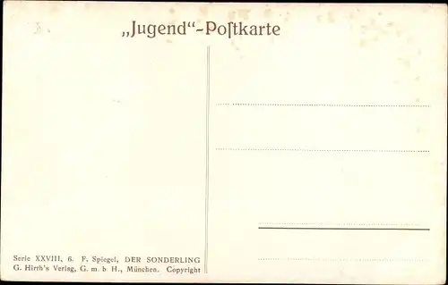 Künstler Ak Spiegel, F., Der Sonderling