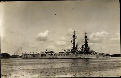 Foto Ak US Amerikanisches Kriegsschiff, USS Wyoming, BB 32, Schlachtschiff