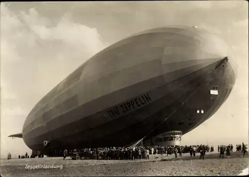 Ak Luftschiff LZ 127 Graf Zeppelin nach der Landung