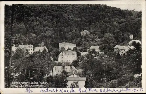 Ak Bad Freienwalde an der Oder, Blick ins Brunnental