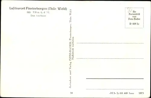 Ak Finsterbergen Friedrichroda im Thüringer Wald, Villen