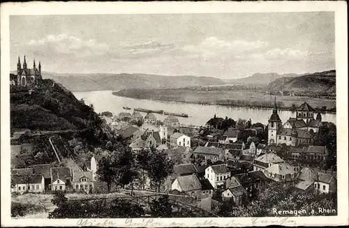 Ak Remagen am Rhein, Teilansicht