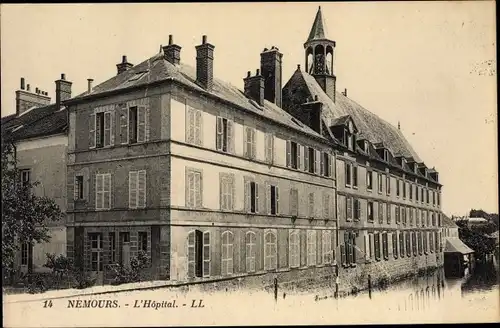 Ak Nemours Seine-et-Marne, L´Hôpital