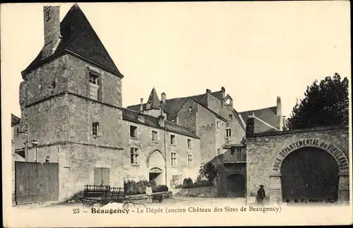 Ak Beaugency Loiret, Le Dépôt, Ancien Château de Sires