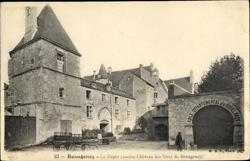 Ak Beaugency Loiret, Le Dépôt, Ancien Château de Sires