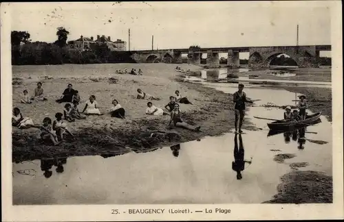 Ak Beaugency Loiret, La Plage