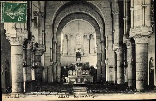 Ak Briare Loiret, Intérieur de l´Église