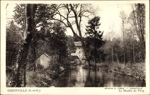 Ak Gironville Essonne, Le Moulin de Vicq