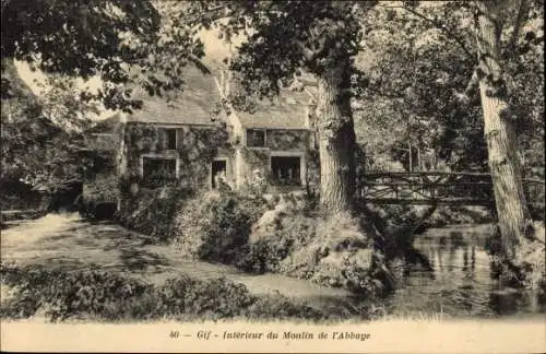 Ak Gif Essonne, Intérieur du Moulin de l´Abbaye