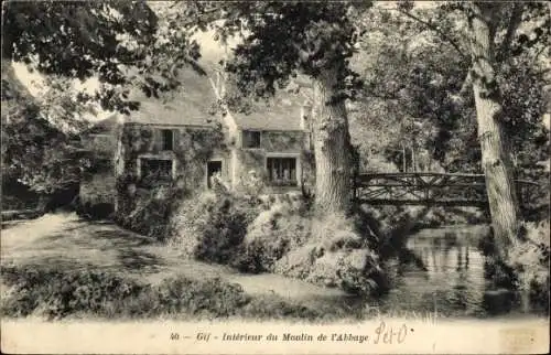 Ak Gif Essonne, Intérieur du Moulin de l´Abbaye