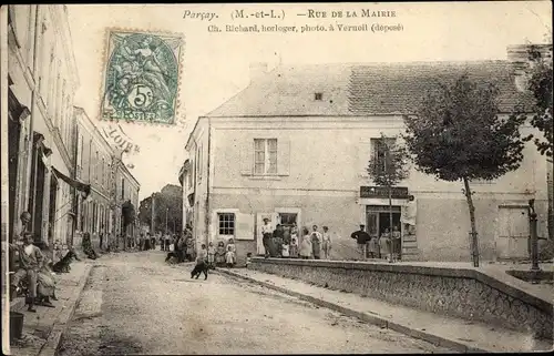 Ak Parçay Maine et Loire, Rue de la Mairie