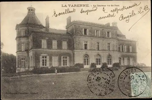 Ak Lavarenne Val-de-Marne, Château vu du Parc