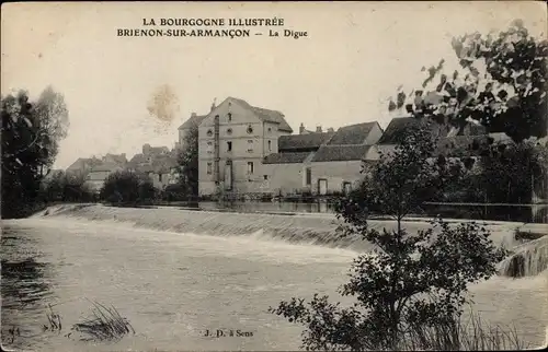 Ak Brienon-sur-Armançon Yonne, La Digue