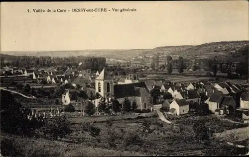 Ak Bessy sur Cure Yonne, Vue Générale