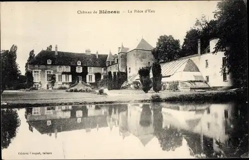 Ak Bleneau Yonne, Château et Pièce d´Eau