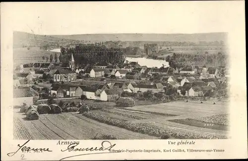 Ak Armeau Yonne, Vue Générale