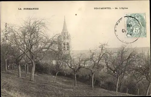 Ak Beaumontel Eure, L´Église