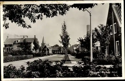Ak Winsum Groningen Niederlande, Strassenansicht