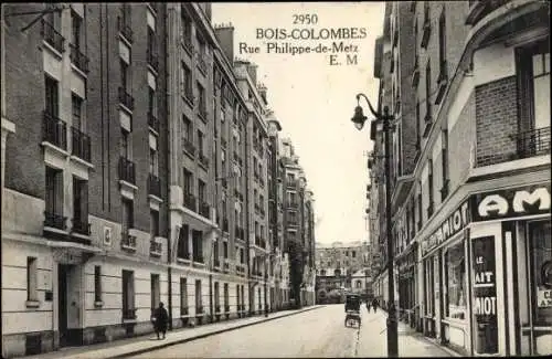 Ak Bois Colombes Hauts de Seine, Rue Philippe de Metz