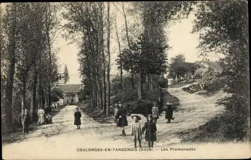 Ak Coulonges en Tardenois Aisne, Les Promenades, Kinder