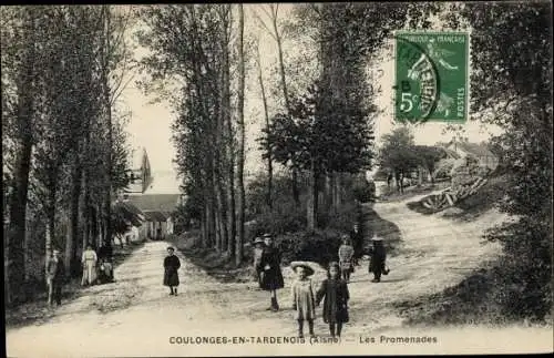 Ak Coulonges en Tardenois Aisne, Les Promenades