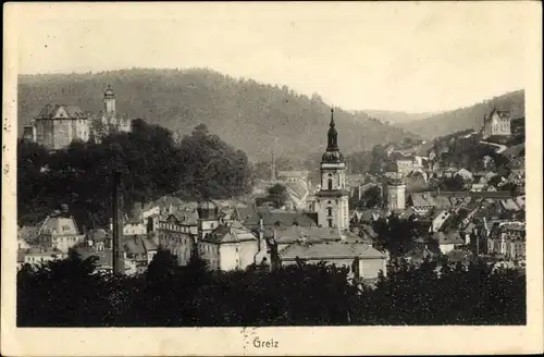 Ak Greiz im Vogtland, Teilansicht