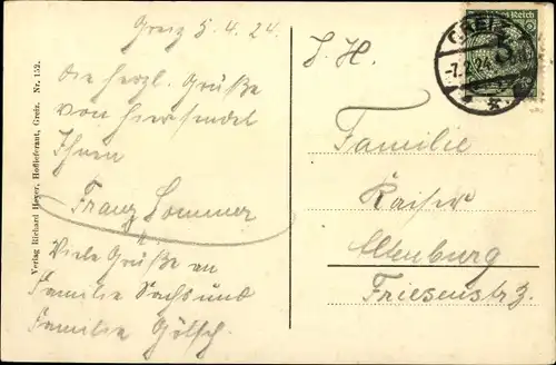 Ak Greiz im Vogtland, Teilansicht