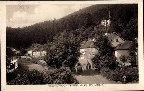 Ak Friedrichroda im Thüringer Wald, Partie am kalten Markt