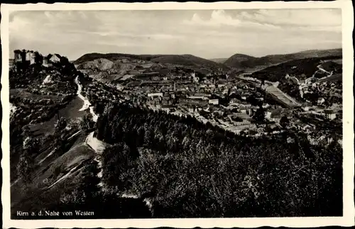Ak Kirn an der Nahe, Panorama von Westen gesehen