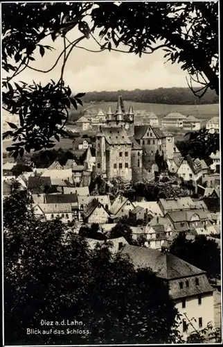 Ak Diez an der Lahn, Blick auf das Schloss