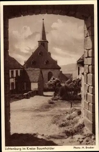 Ak Lichtenburg Kreis Baumholder, Partie im Dorf