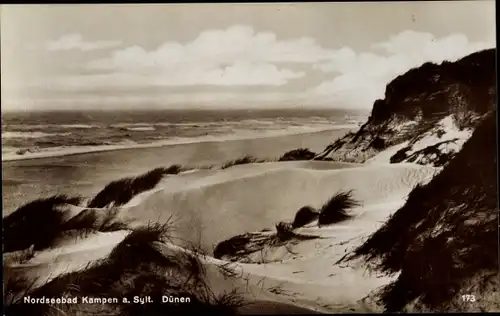 Ak Kampen auf Sylt, Dünenblick, Meer