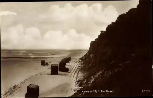 Ak Kampen auf Sylt, Hochufer, Strand, Meer