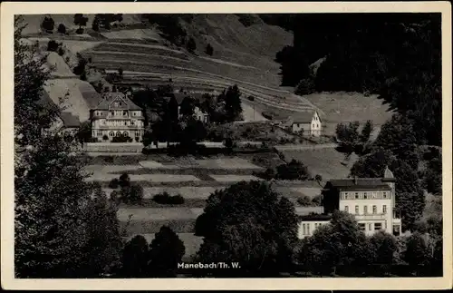 Ak Manebach Ilmenau in Thüringen, Blick auf Villen