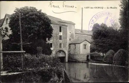 Ak Lizy sur Ourcq Seine et Marne, Le Moulin