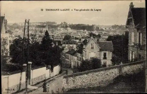 Ak Lagny Thorigny Seine et Marne, Vue Générale de Lagny