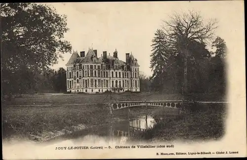 Ak Jouy le Potier Loiret, Château de Villefallier