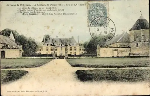 Ak Pithiviers Loiret, Château de Demainvilliers