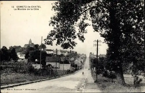 Ak Gometz le Chatel Essonne, La Montée de la Côte